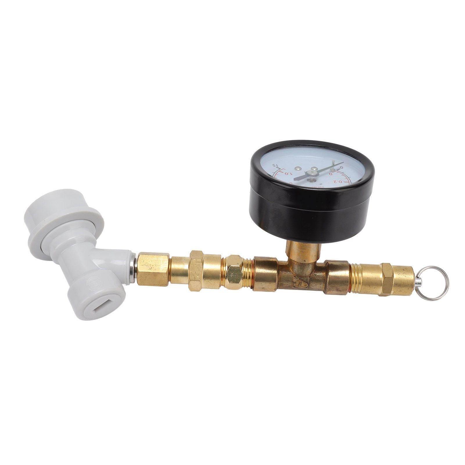 Beer Brew Adjustable Pressure Relief Valve Cola Keg Pressure Gauge Beer Keg Regulator 0-15PSI V1294-YM0512-3118220289611