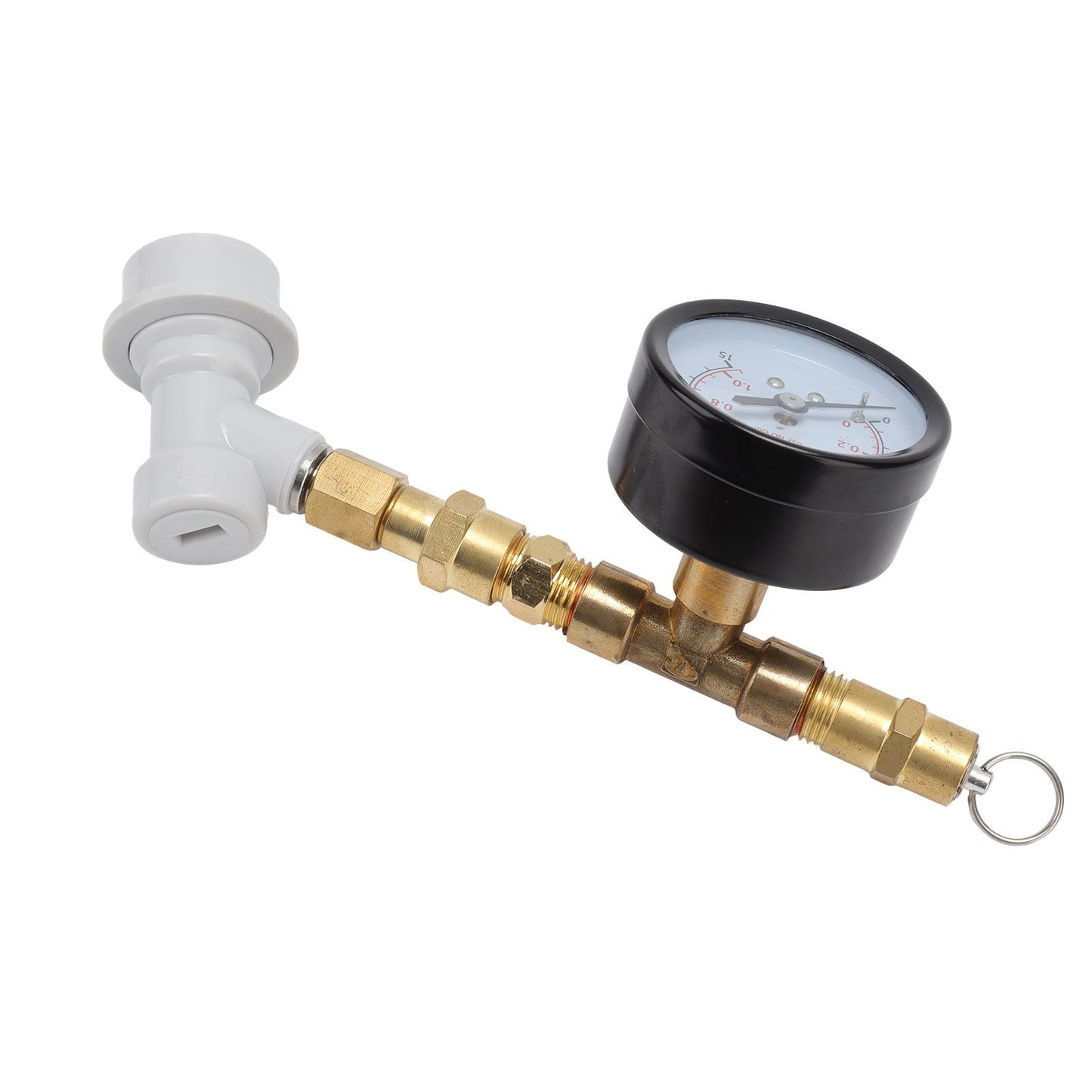Beer Brew Adjustable Pressure Relief Valve Cola Keg Pressure Gauge Beer Keg Regulator 0-15PSI V1294-YM0512-3118220289611