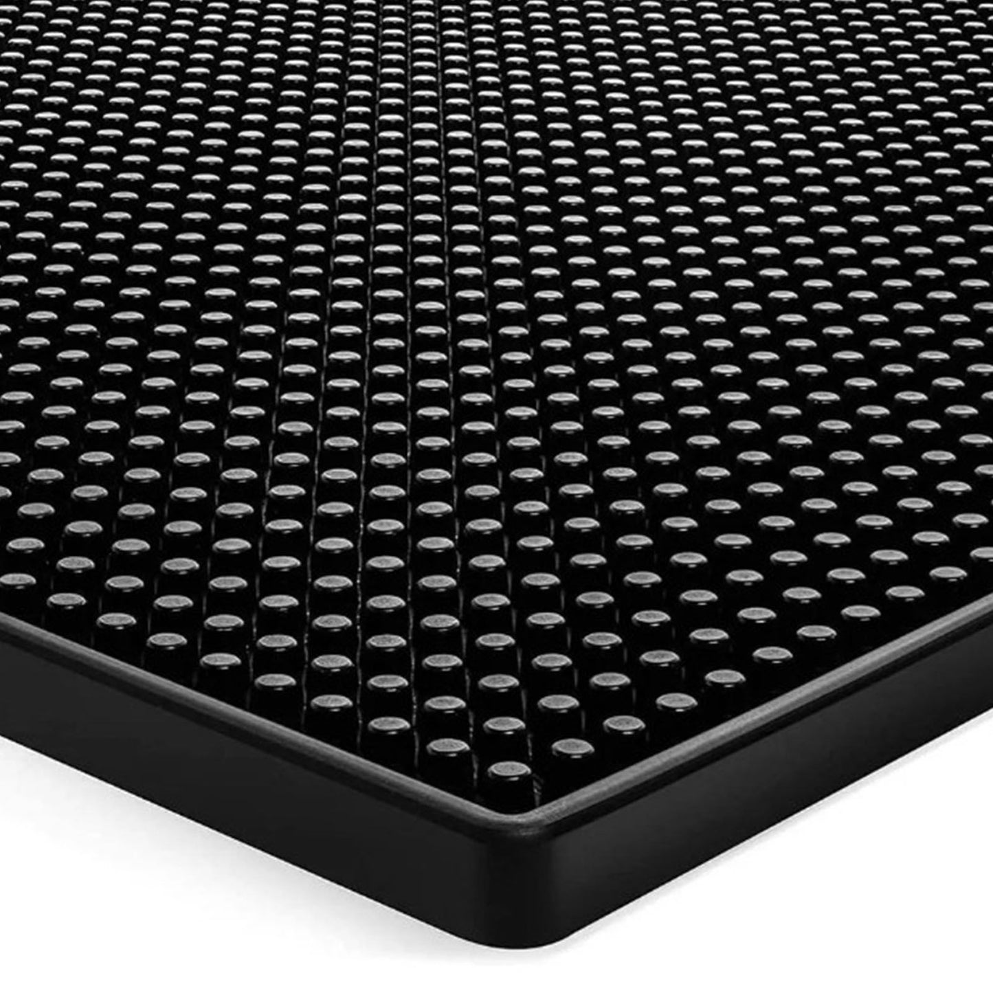 2 Pcs Bar Service Mat Black Waterproof Heat Insulating PVC Bar Countertop Spill Mat 45x30x1cm V1294-YM0512-3118220290311