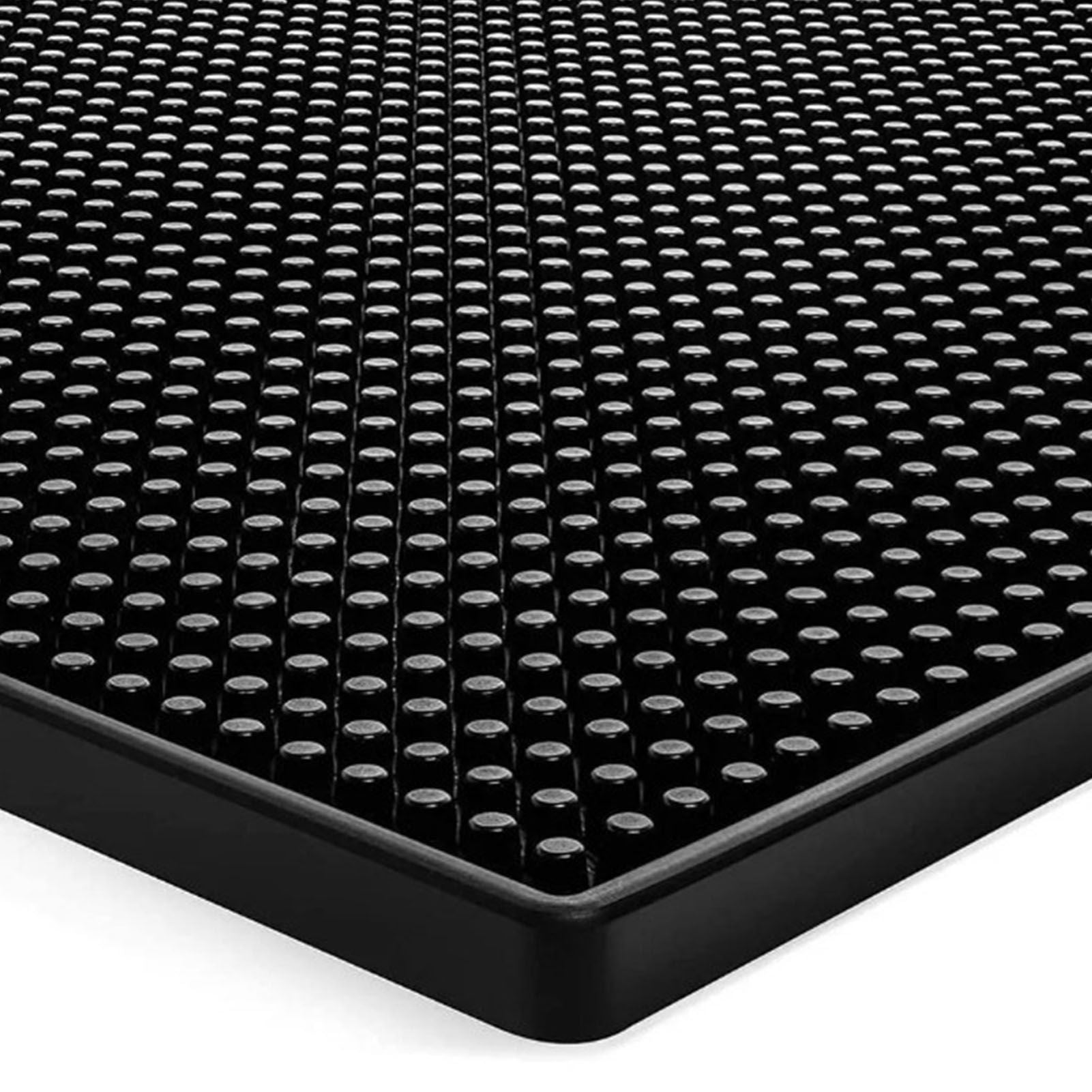 2 Pcs Bar Service Mat Black Waterproof Heat Insulating PVC Bar Countertop Spill Mat 45x30x1cm V1294-YM0512-3118220290311