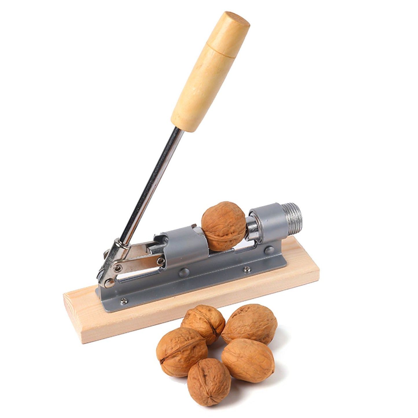 Pecan Nut Cracker Mechanical Regulable Design Wood Stainless Steel Walnut Plier Opener Tool V1294-YM0512-3118220290511