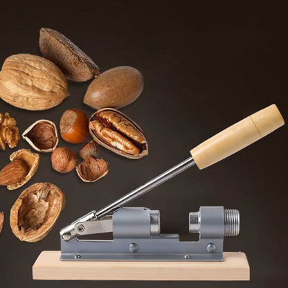 Pecan Nut Cracker Mechanical Regulable Design Wood Stainless Steel Walnut Plier Opener Tool V1294-YM0512-3118220290511