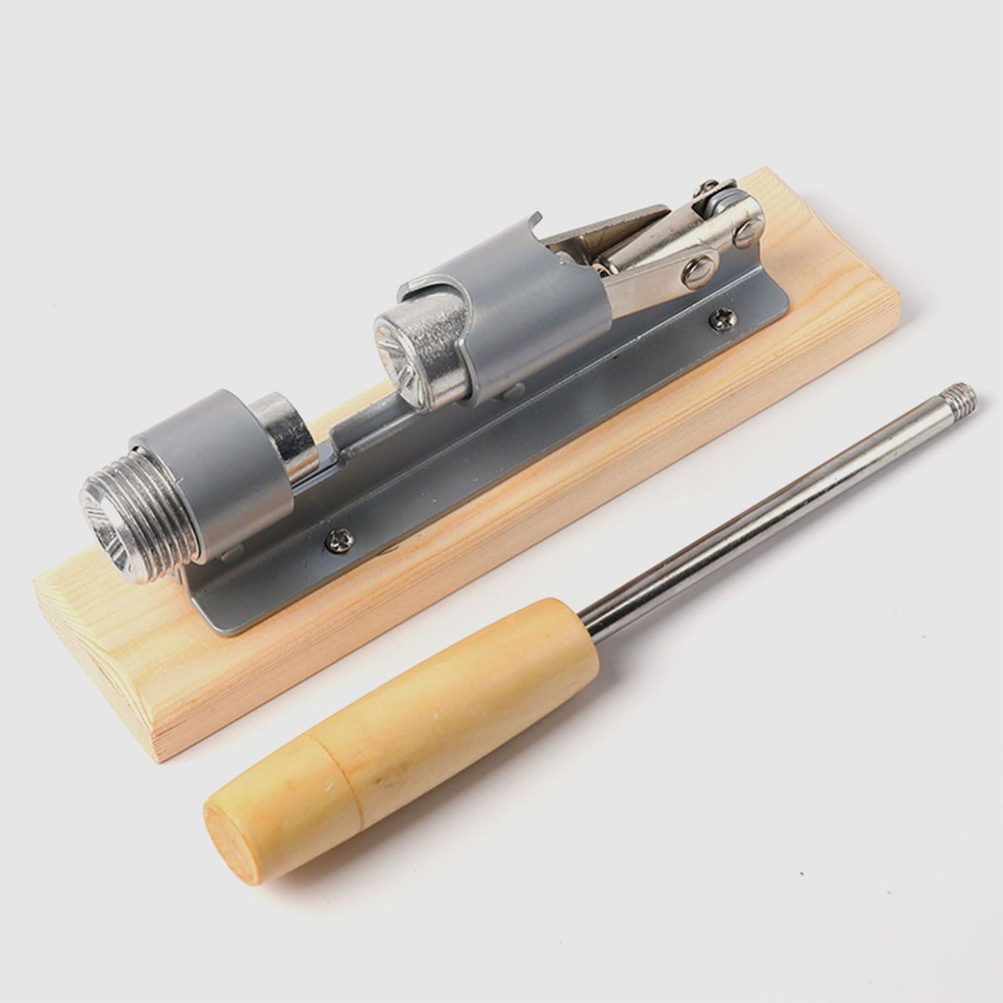 Pecan Nut Cracker Mechanical Regulable Design Wood Stainless Steel Walnut Plier Opener Tool V1294-YM0512-3118220290511