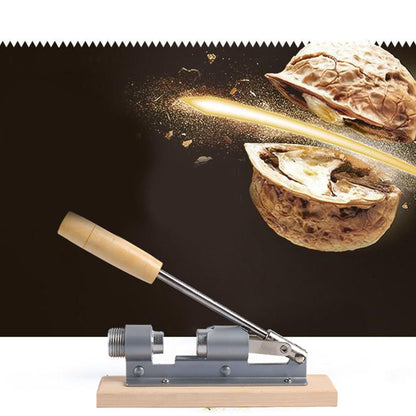 Pecan Nut Cracker Mechanical Regulable Design Wood Stainless Steel Walnut Plier Opener Tool V1294-YM0512-3118220290511