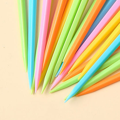 50 PCS Home Cartoon Fruit Fork Innovative Cute Animal Shape Plastic Children Bento Fruit Fork Set V1294-YM0512-3118220290911