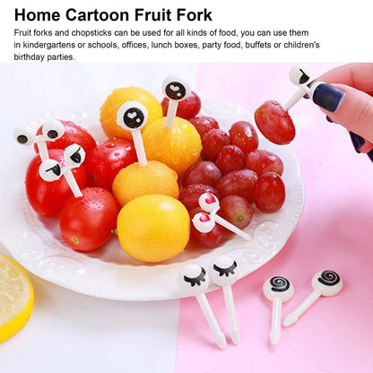 50 PCS Home Cartoon Fruit Fork Innovative Cute Animal Shape Plastic Children Bento Fruit Fork Set V1294-YM0512-3118220290911