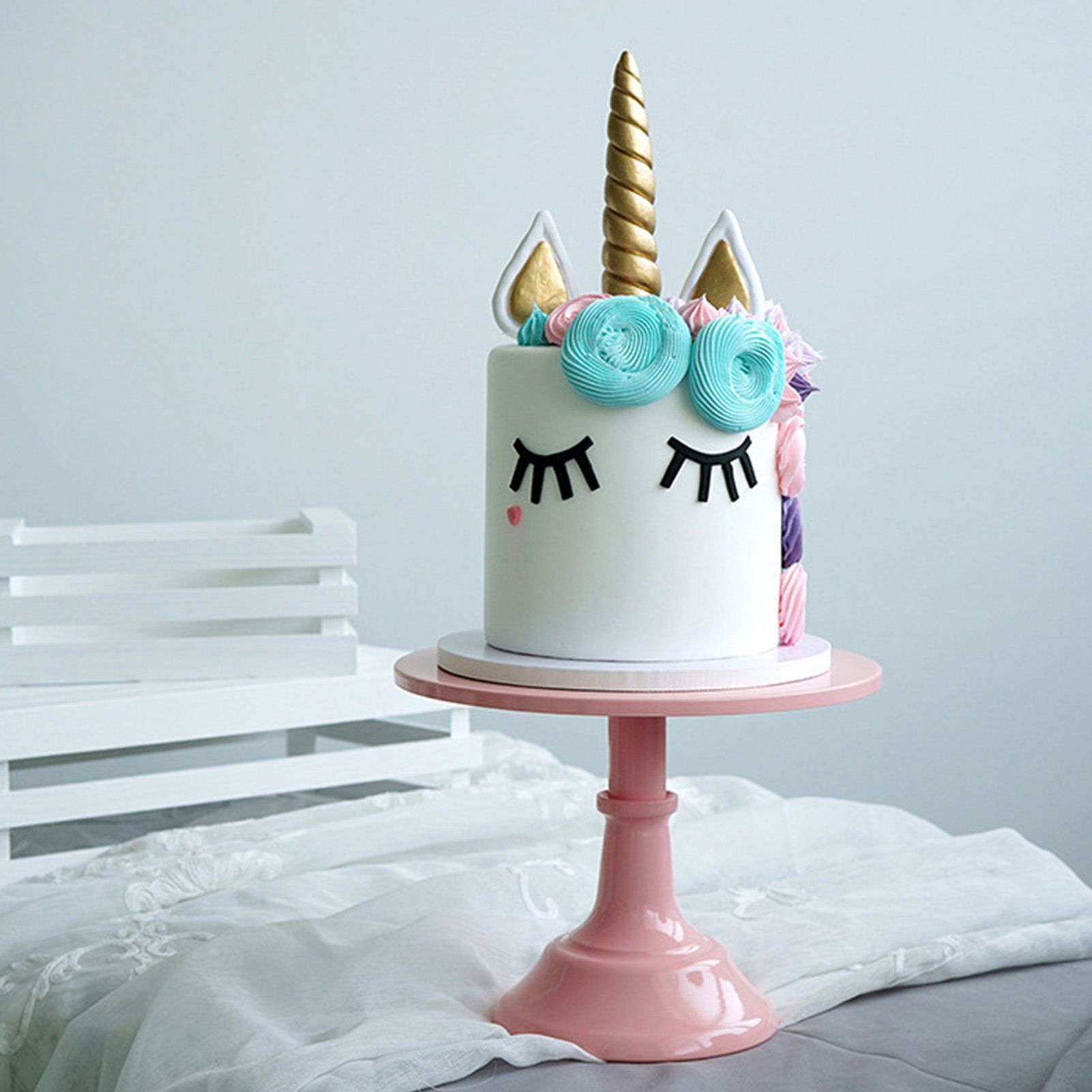 Cake Stand Minimalist Stable Decorative Multi Functional Cake Tray Holder for Cupcake Dessert Fruit Pink M V1294-YM0512-3118220291912