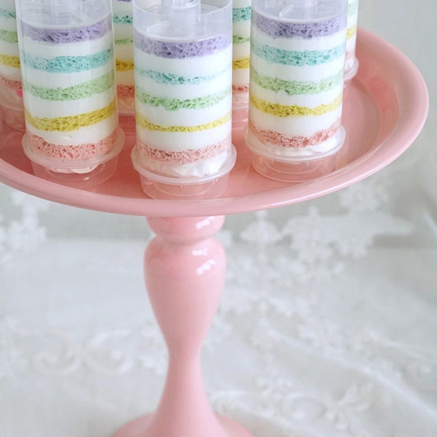 Cake Stand Minimalist Stable Decorative Multi Functional Cake Tray Holder for Cupcake Dessert Fruit Pink M V1294-YM0512-3118220291912