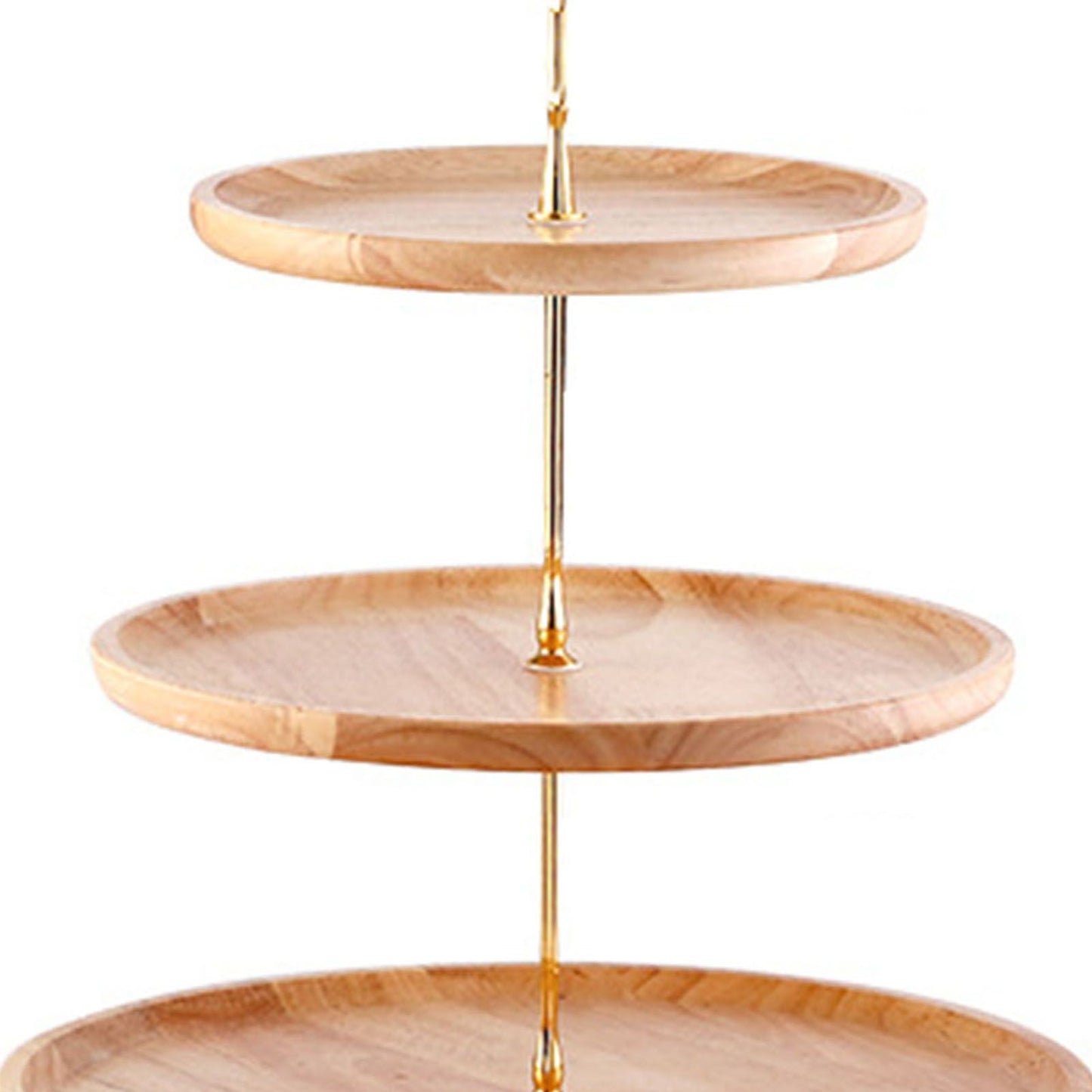 Fruit Plate Wood Natural Textured Simple Elegant Strong Durable Food Tray Cake Fruit Serving Tray 20+25+30cm V1294-YM0512-3118220292012