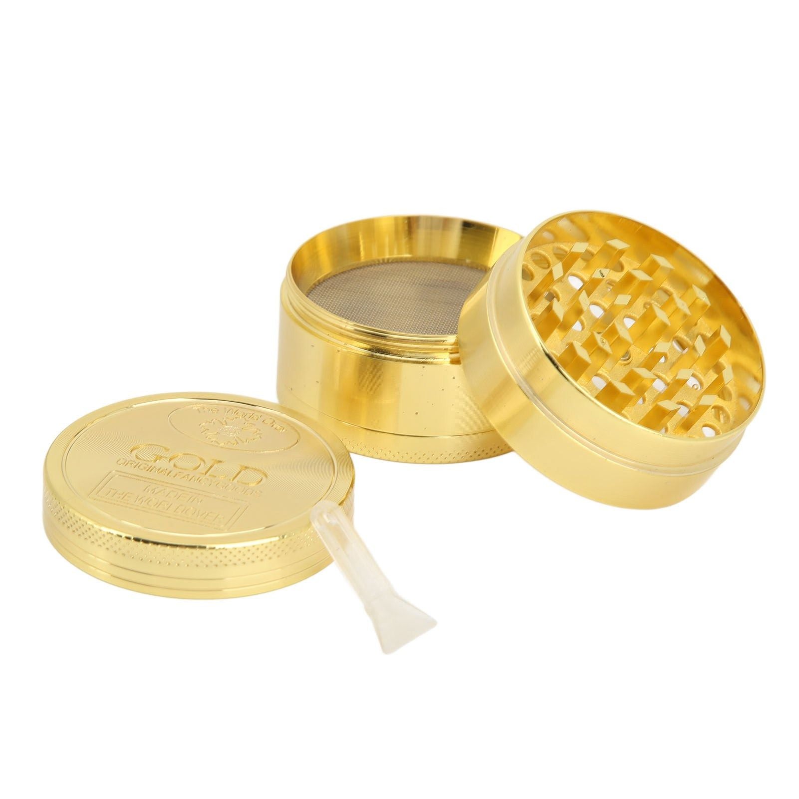 40mm Spice Grinder 4 Layers Aluminium Alloy Gold Coin Design Spice Crusher for Home Kitchen V1294-YM0512-3118220295111
