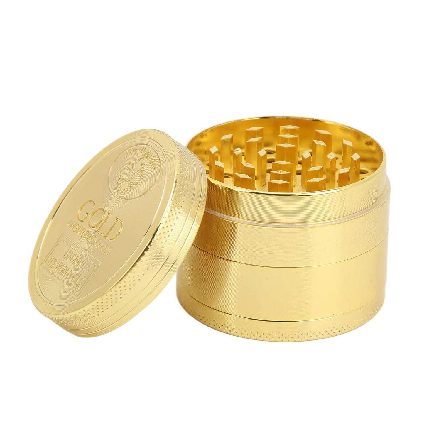 40mm Spice Grinder 4 Layers Aluminium Alloy Gold Coin Design Spice Crusher for Home Kitchen V1294-YM0512-3118220295111