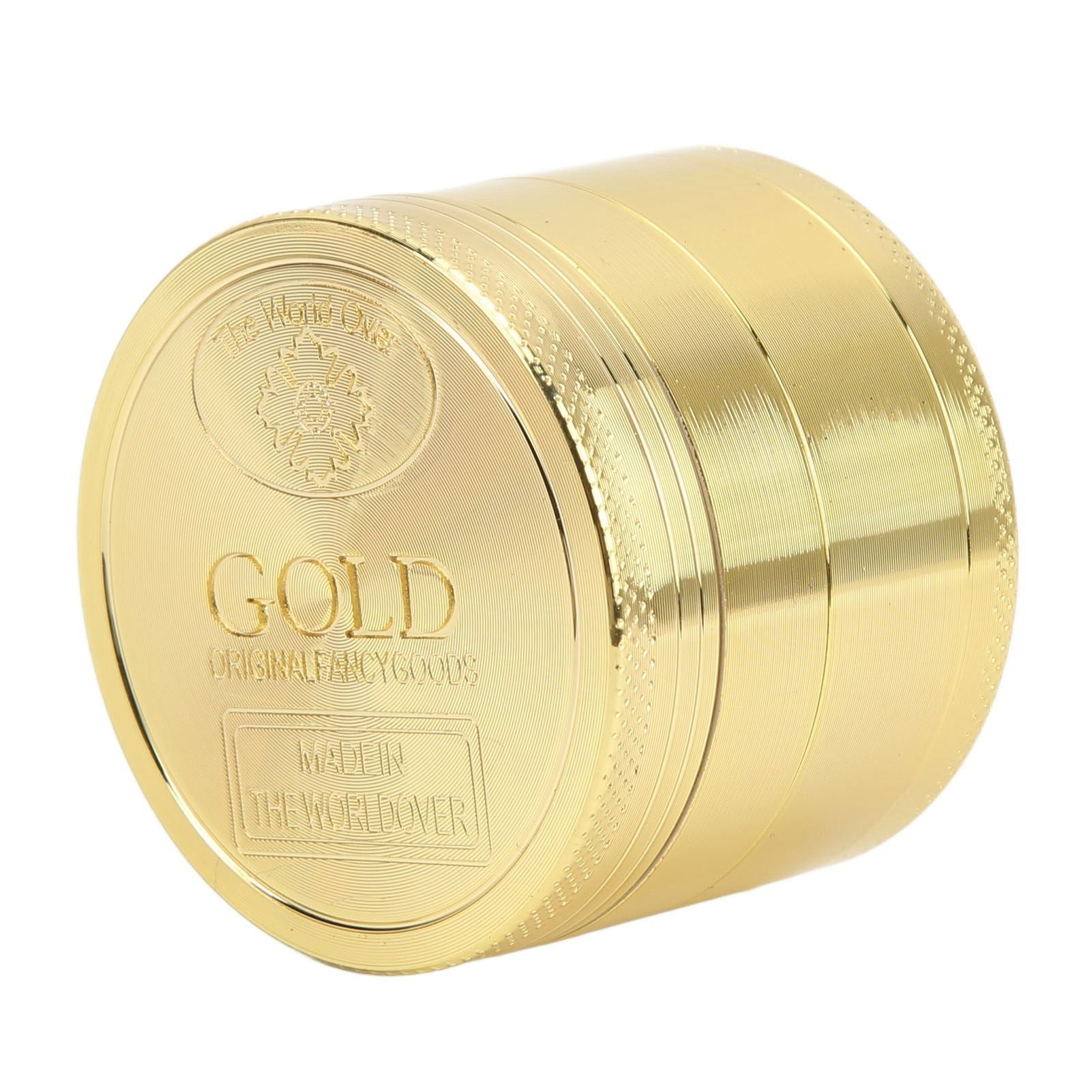 40mm Spice Grinder 4 Layers Aluminium Alloy Gold Coin Design Spice Crusher for Home Kitchen V1294-YM0512-3118220295111