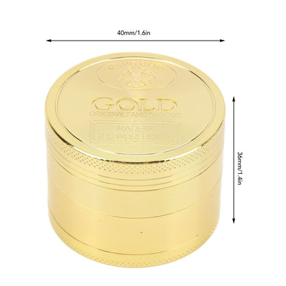 40mm Spice Grinder 4 Layers Aluminium Alloy Gold Coin Design Spice Crusher for Home Kitchen V1294-YM0512-3118220295111