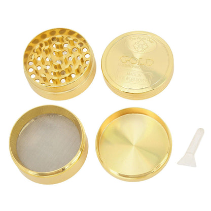 40mm Spice Grinder 4 Layers Aluminium Alloy Gold Coin Design Spice Crusher for Home Kitchen V1294-YM0512-3118220295111