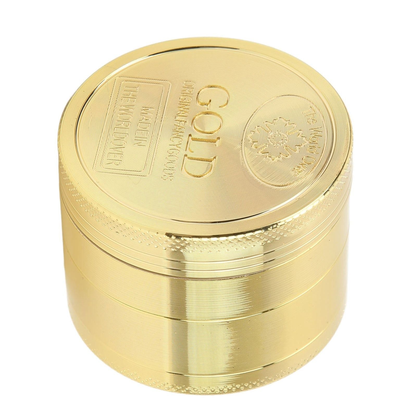 40mm Spice Grinder 4 Layers Aluminium Alloy Gold Coin Design Spice Crusher for Home Kitchen V1294-YM0512-3118220295111