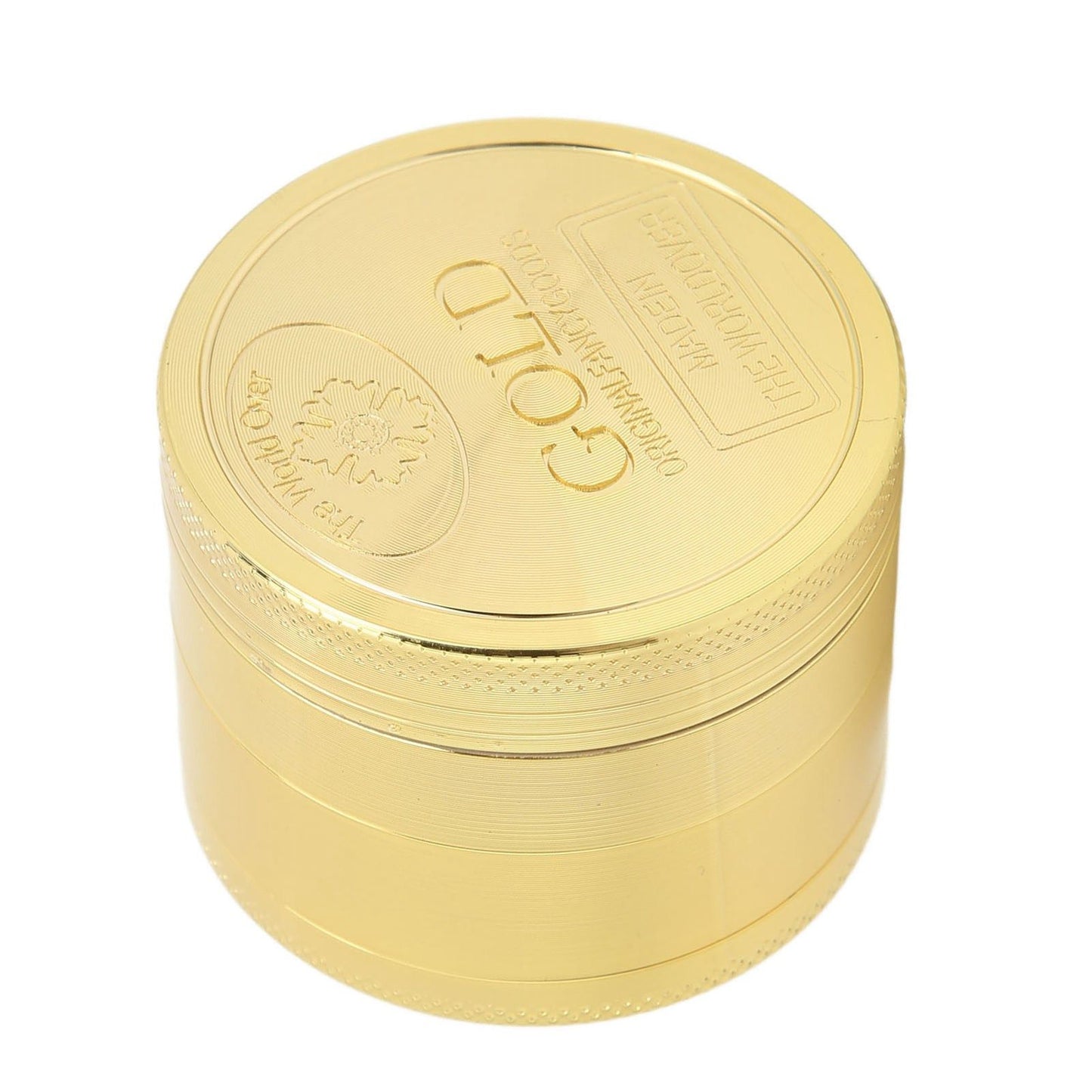 40mm Spice Grinder 4 Layers Aluminium Alloy Gold Coin Design Spice Crusher for Home Kitchen V1294-YM0512-3118220295111
