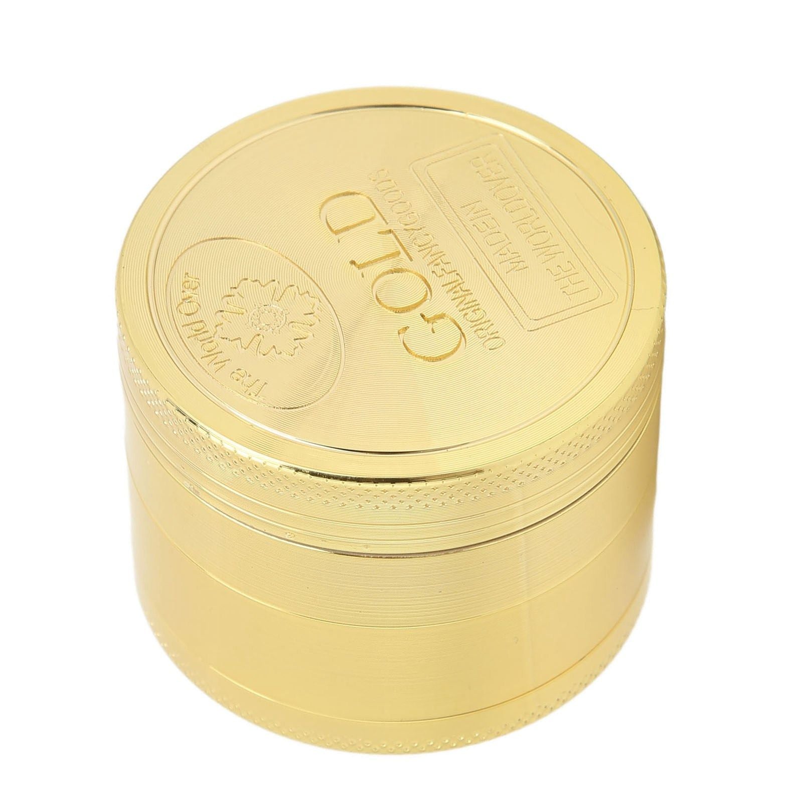 40mm Spice Grinder 4 Layers Aluminium Alloy Gold Coin Design Spice Crusher for Home Kitchen V1294-YM0512-3118220295111