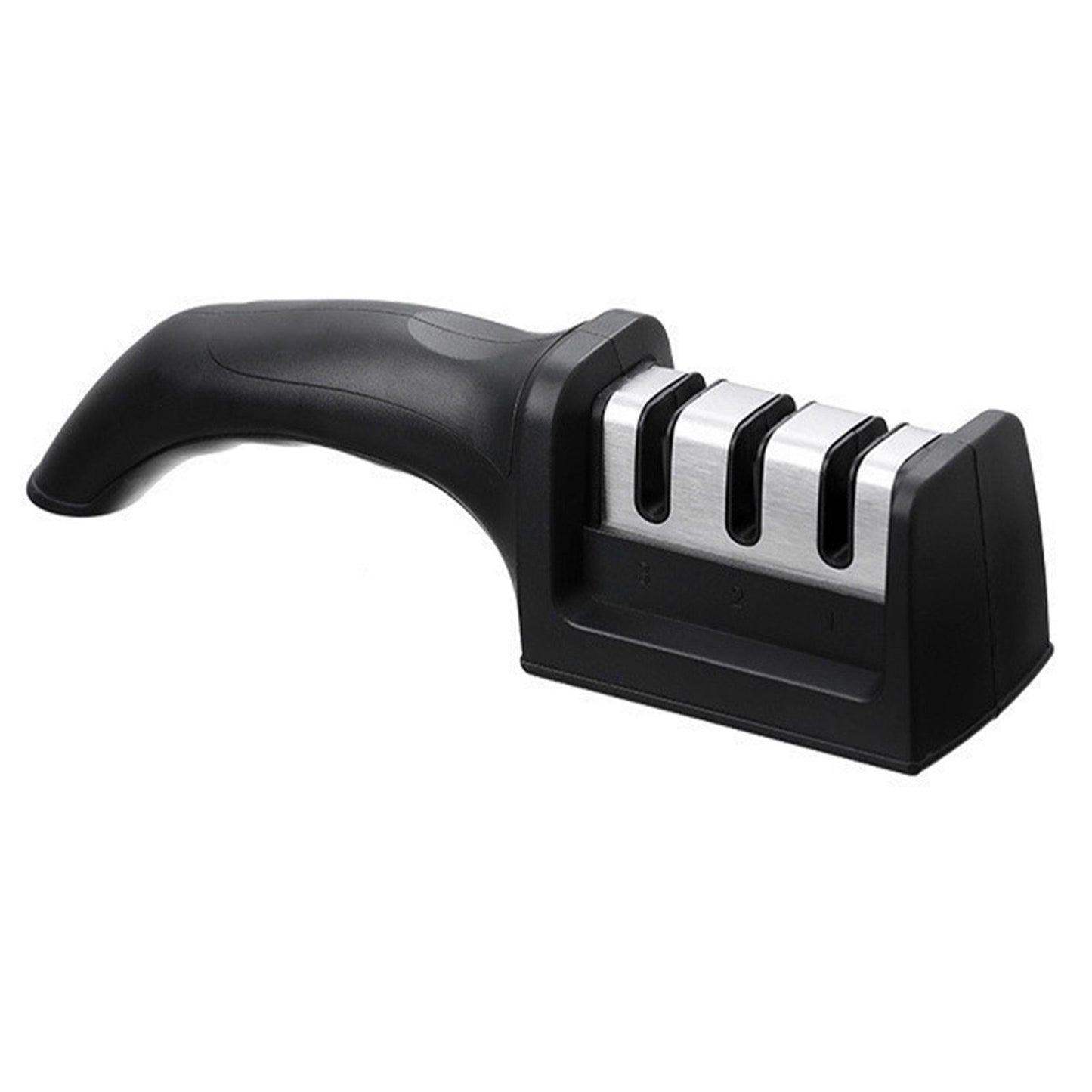Knife Sharpener 3 Slot Kitchen Knives Sharpen Blade Sharpening Tool for Home Kitchen Black V1294-YM0512-3118220296012