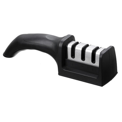 Knife Sharpener 3 Slot Kitchen Knives Sharpen Blade Sharpening Tool for Home Kitchen Black V1294-YM0512-3118220296012