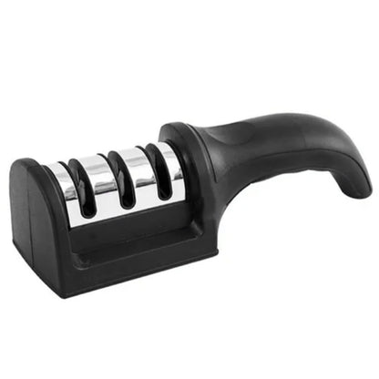 Knife Sharpener 3 Slot Kitchen Knives Sharpen Blade Sharpening Tool for Home Kitchen Black V1294-YM0512-3118220296012