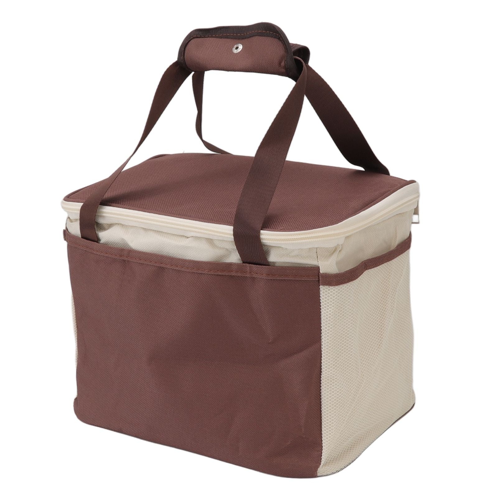 Insulated Lunch Bag Leak Proof Portable Reusable Lunch Box for Students Men Women and Office Workers L Coffee V1294-YM0512-3118220296412