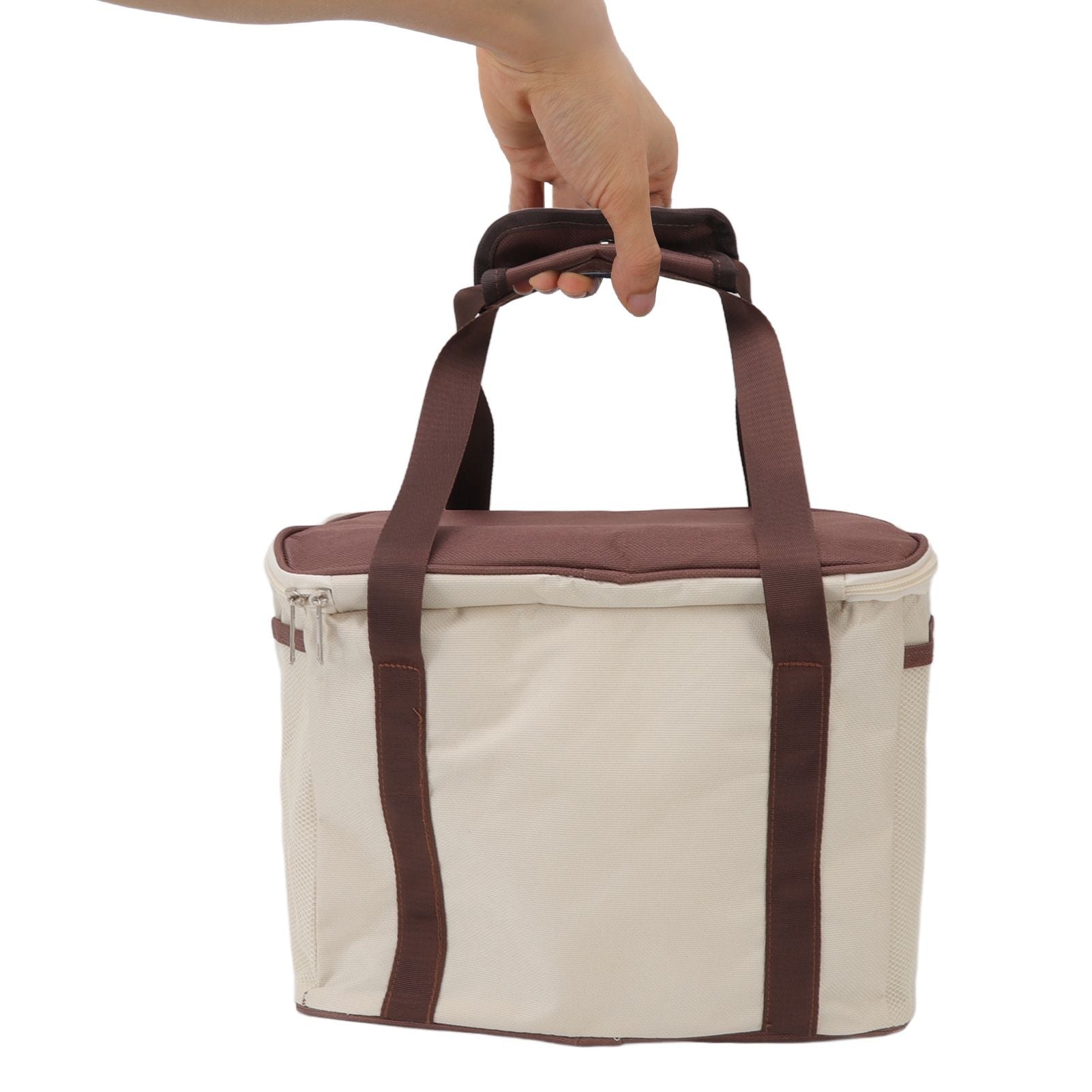 Insulated Lunch Bag Leak Proof Portable Reusable Lunch Box for Students Men Women and Office Workers L Coffee V1294-YM0512-3118220296412