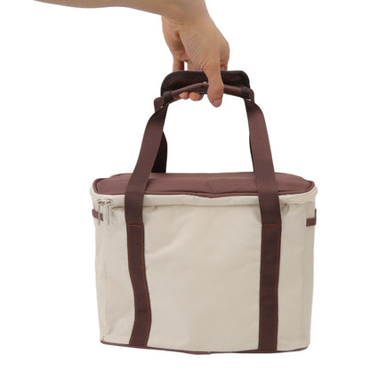 Insulated Lunch Bag Leak Proof Portable Reusable Lunch Box for Students Men Women and Office Workers L Coffee V1294-YM0512-3118220296412
