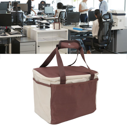Insulated Lunch Bag Leak Proof Portable Reusable Lunch Box for Students Men Women and Office Workers L Coffee V1294-YM0512-3118220296412