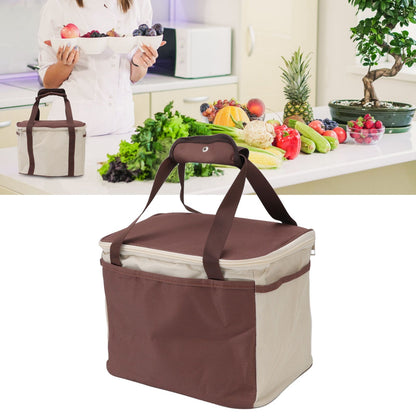Insulated Lunch Bag Leak Proof Portable Reusable Lunch Box for Students Men Women and Office Workers L Coffee V1294-YM0512-3118220296412