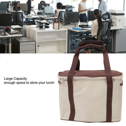 Insulated Lunch Bag Leak Proof Portable Reusable Lunch Box for Students Men Women and Office Workers L Coffee V1294-YM0512-3118220296412