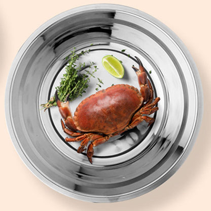 26cm Stainless Steel Basin Mixing Bowl Thicken Heavy Duty Deeper Edge Mirror Finish Salad Bowl V1294-YM0512-3118220296511