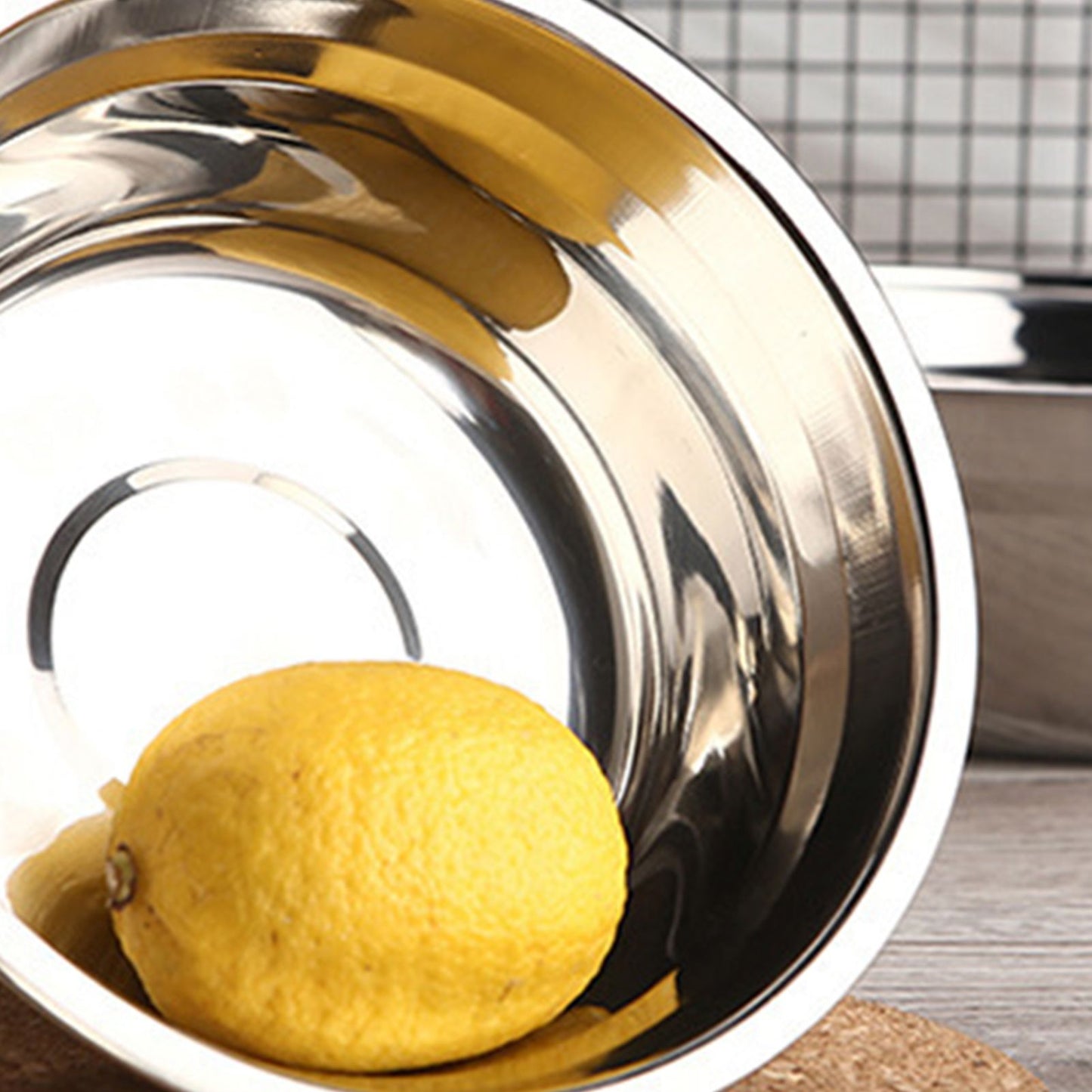 26cm Stainless Steel Basin Mixing Bowl Thicken Heavy Duty Deeper Edge Mirror Finish Salad Bowl V1294-YM0512-3118220296511