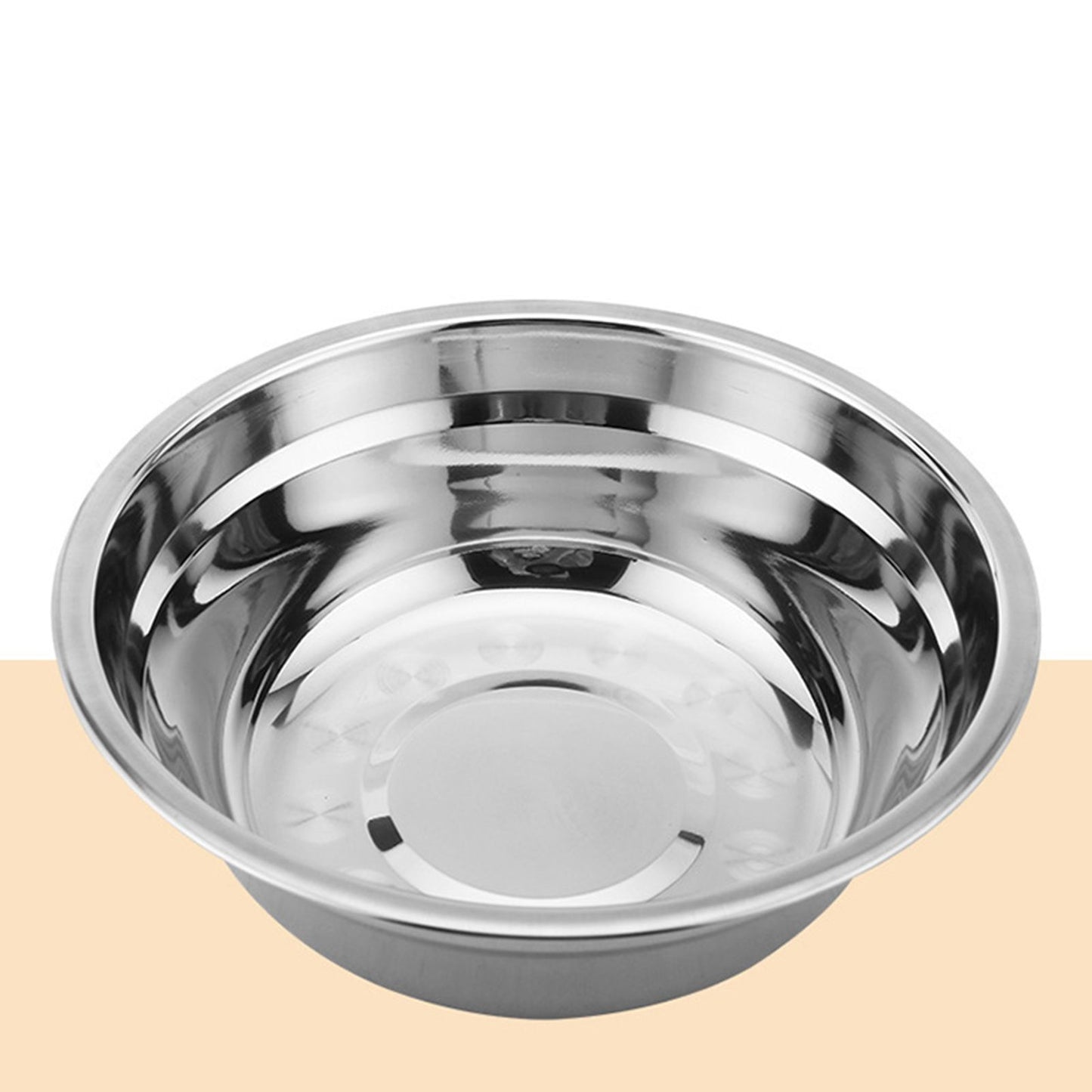 26cm Stainless Steel Basin Mixing Bowl Thicken Heavy Duty Deeper Edge Mirror Finish Salad Bowl V1294-YM0512-3118220296511