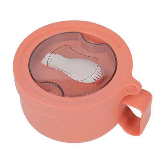 Insulated Bowl Leakage Proof 304 Stainless Steel Interior Thermal Soup Bowl with Handle for Noodle Bento V1294-YM0512-3118220297812