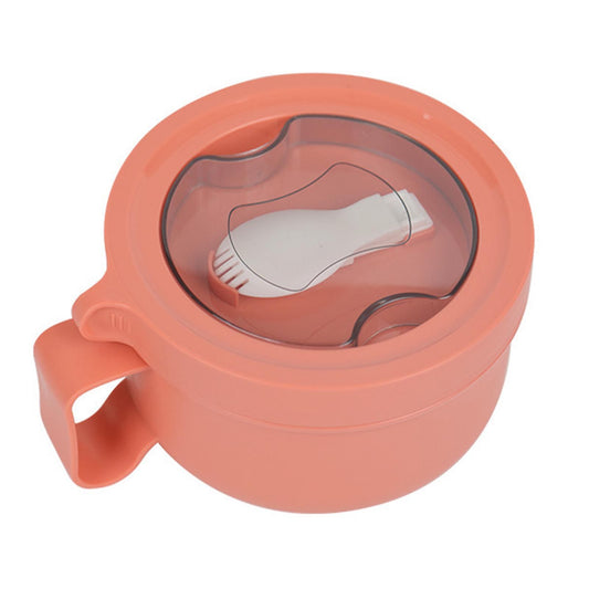Insulated Bowl Leakage Proof 304 Stainless Steel Interior Thermal Soup Bowl with Handle for Noodle Bento V1294-YM0512-3118220297812
