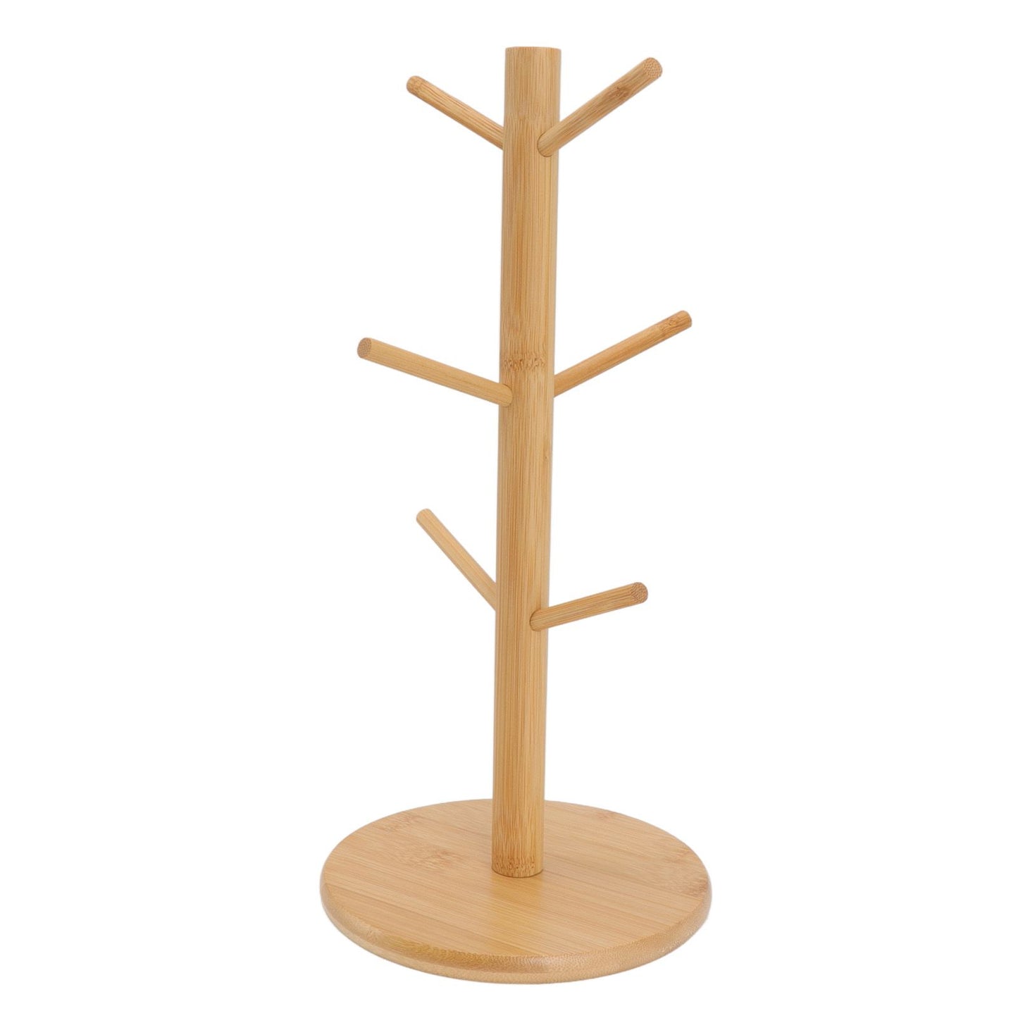 Coffee Cup Holder Space Saving Bamboo Coffee Mug Tree Rack Holder Organizer for Storage Display Drying Mugs V1294-YM0512-3118220298111