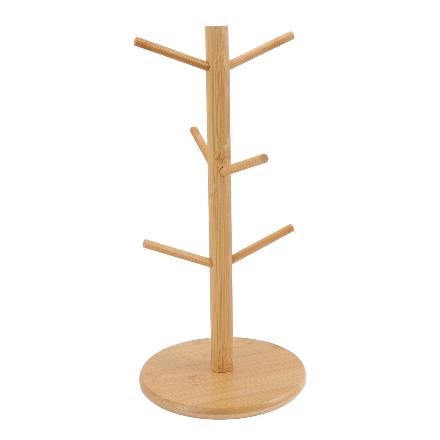 Coffee Cup Holder Space Saving Bamboo Coffee Mug Tree Rack Holder Organizer for Storage Display Drying Mugs V1294-YM0512-3118220298111