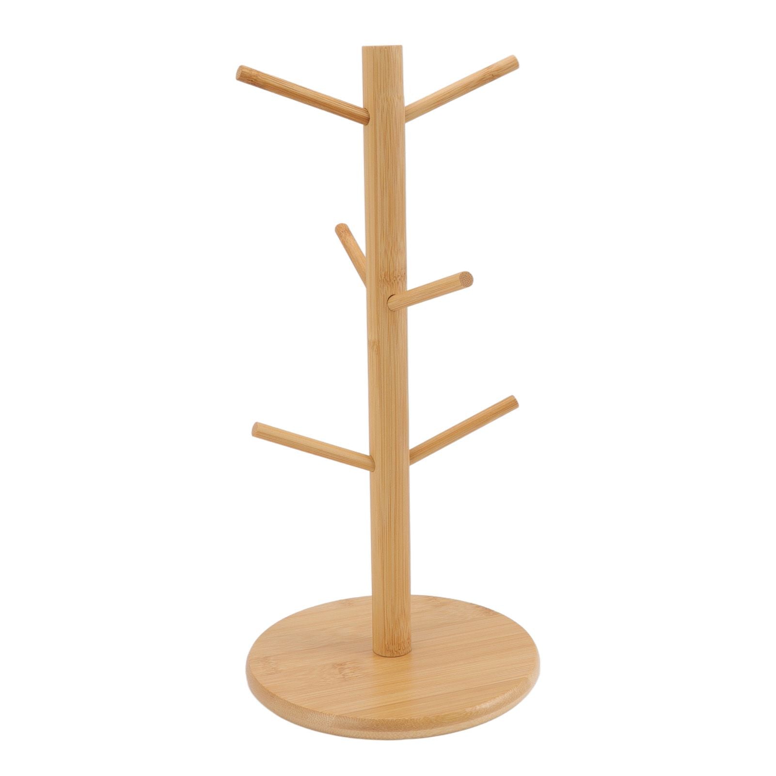 Coffee Cup Holder Space Saving Bamboo Coffee Mug Tree Rack Holder Organizer for Storage Display Drying Mugs V1294-YM0512-3118220298111