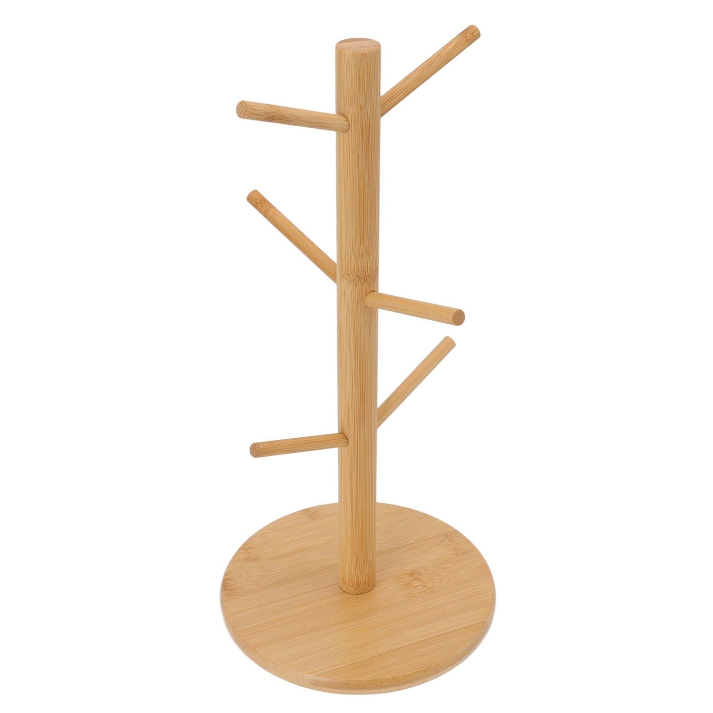 Coffee Cup Holder Space Saving Bamboo Coffee Mug Tree Rack Holder Organizer for Storage Display Drying Mugs V1294-YM0512-3118220298111
