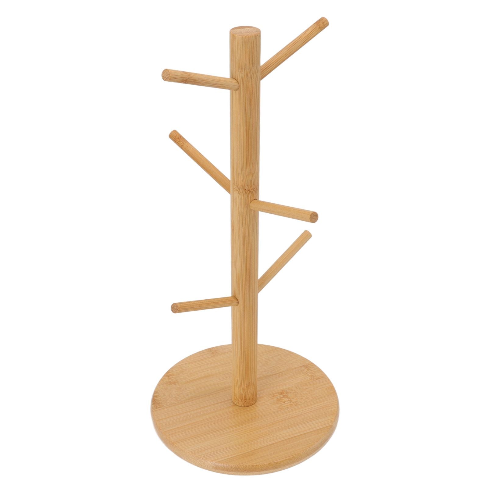 Coffee Cup Holder Space Saving Bamboo Coffee Mug Tree Rack Holder Organizer for Storage Display Drying Mugs V1294-YM0512-3118220298111