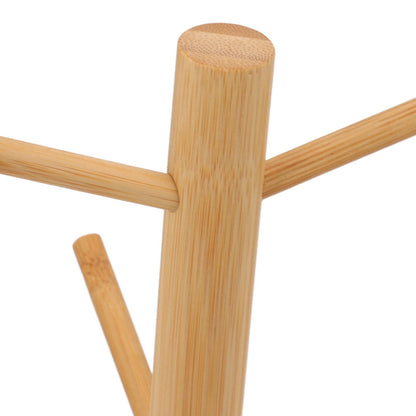 Coffee Cup Holder Space Saving Bamboo Coffee Mug Tree Rack Holder Organizer for Storage Display Drying Mugs V1294-YM0512-3118220298111