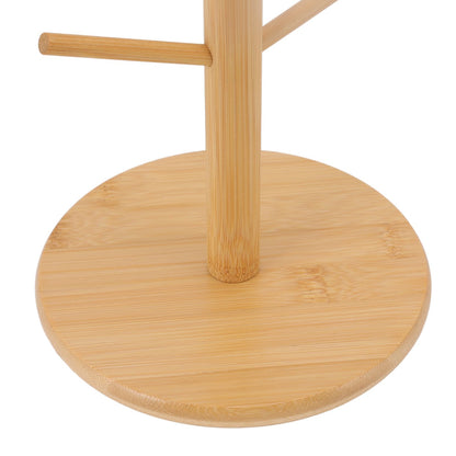 Coffee Cup Holder Space Saving Bamboo Coffee Mug Tree Rack Holder Organizer for Storage Display Drying Mugs V1294-YM0512-3118220298111