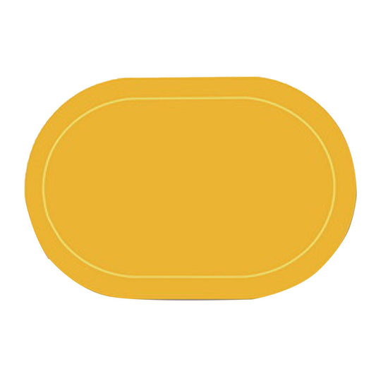 2Pcs Leather Oval Dining Food Mat Oil Proof Insulation Restaurant Table Home Hotel Non Slip Bowl Pad Placemat V1294-YM0512-3118220298212
