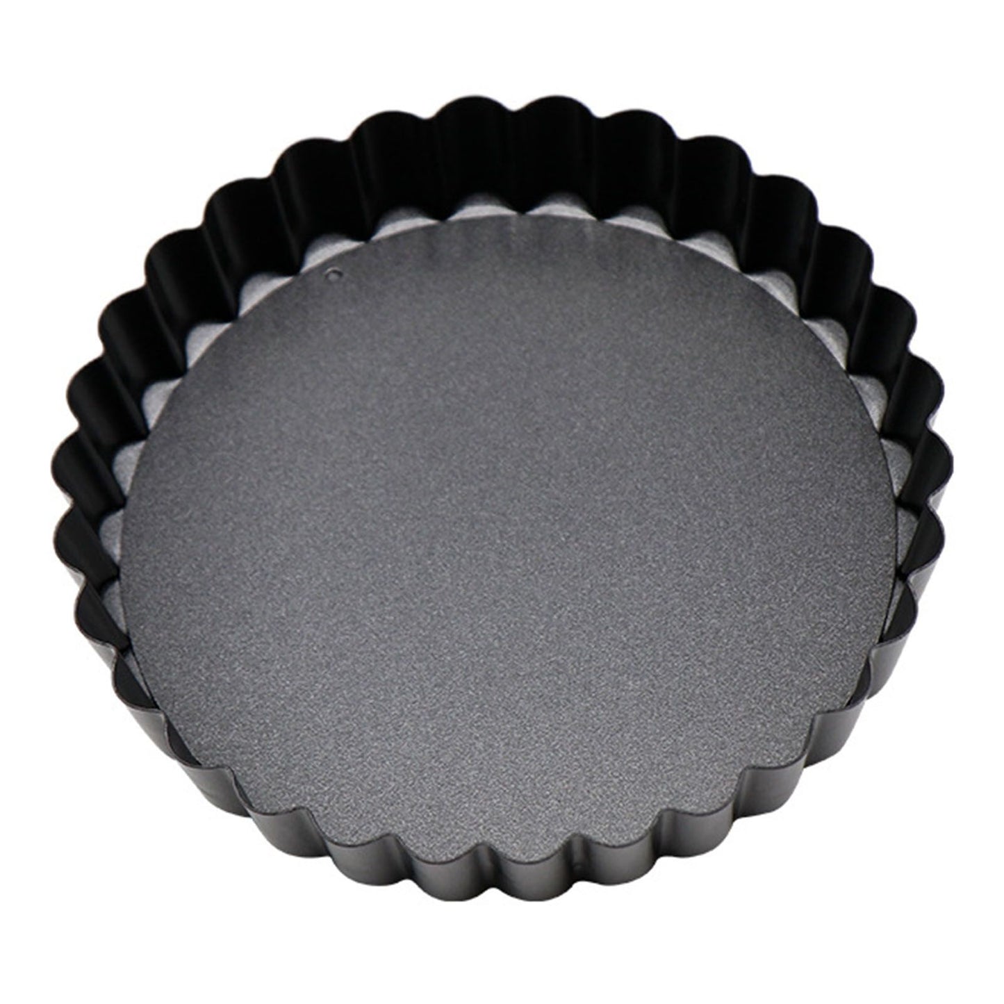6PCS Removable Bottom Tart Pan Non Stick Coating Carbon Steel Black Quiche Pan for Kitchen V1294-YM0512-3118220298411