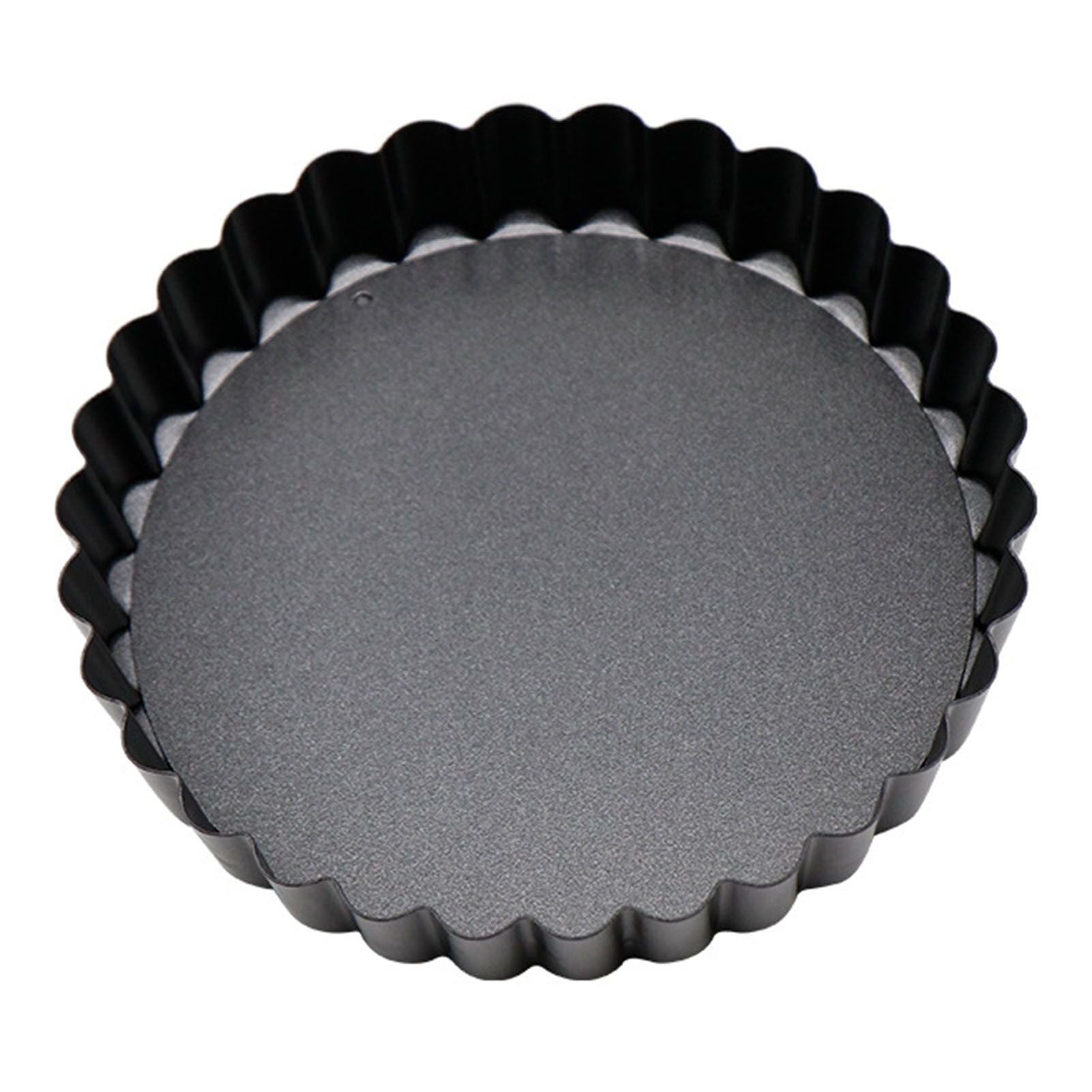 6PCS Removable Bottom Tart Pan Non Stick Coating Carbon Steel Black Quiche Pan for Kitchen V1294-YM0512-3118220298411