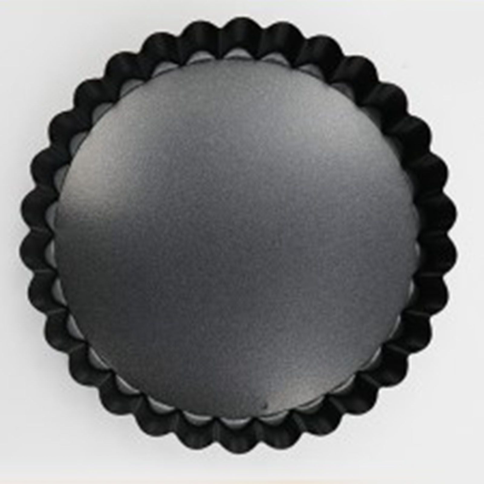 6PCS Removable Bottom Tart Pan Non Stick Coating Carbon Steel Black Quiche Pan for Kitchen V1294-YM0512-3118220298411