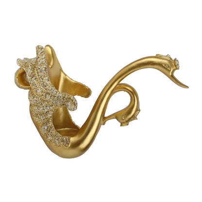 Luxury Swan Wine Rack Innovative Desktop Wine Cabinet Decorative Ornaments for Living Room Office Gold V1294-YM0512-3118220299212