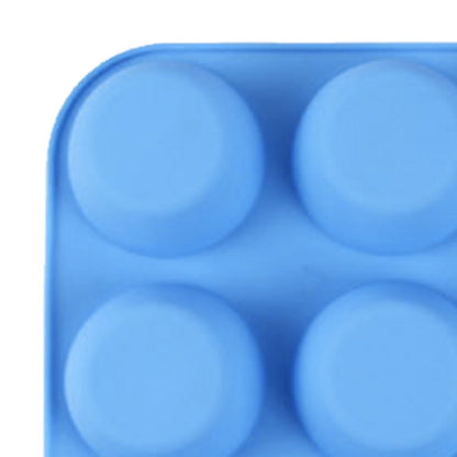 12 Cupcake Pan Soft Silicone Round Shape Easy Release Muffin Pan for Cupcake Muffin Gelatin Soap Candle Blue V1294-YM0512-3118220299312