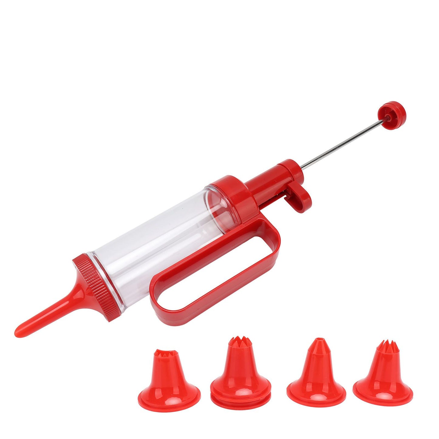 Biscuits Press Gun Kit Transparent Tube Food Grade Odorless Safe Biscuits Maker Press Machine Red V1294-YM0512-3118220299911