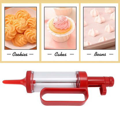 Biscuits Press Gun Kit Transparent Tube Food Grade Odorless Safe Biscuits Maker Press Machine Red V1294-YM0512-3118220299911